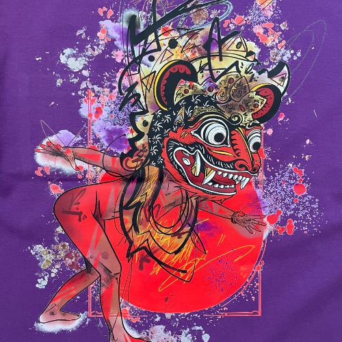 T-shirt SKKARABE.E Violet – Œuvre “DANCE"