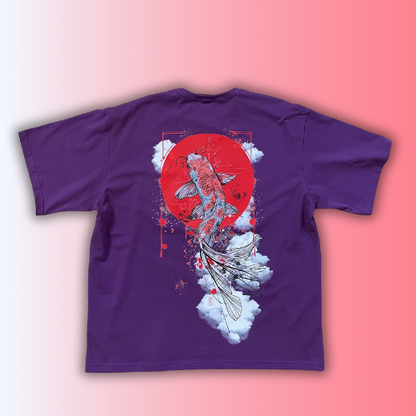 T-shirt SKKARABE.E Violet – Œuvre “KOÏ"