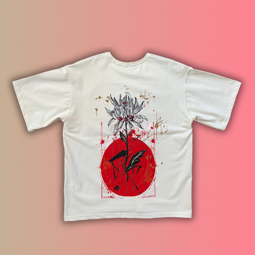 T-shirt SKKARABE.E Blanc – Œuvre “IMMORTEL"