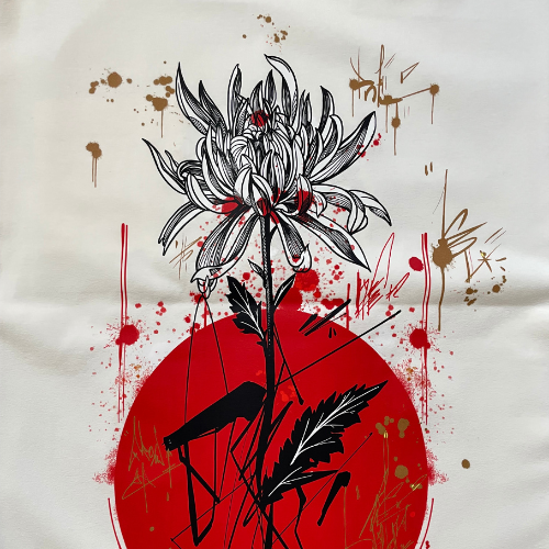 T-shirt SKKARABE.E Blanc – Œuvre “IMMORTEL"