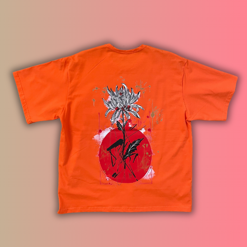 T-shirt SKKARABE.E Orange – Œuvre “IMMORTEL"