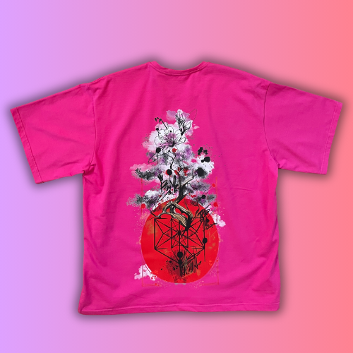T-shirt SKKARABE.E Rose – Œuvre “SAKURA"