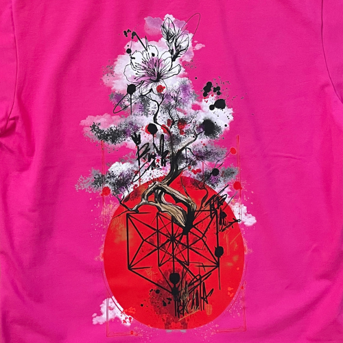 T-shirt SKKARABE.E Rose – Œuvre “SAKURA"
