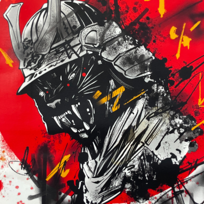 T-shirt SKKARABE.E blanc – Œuvre “SAMOURAÏ"