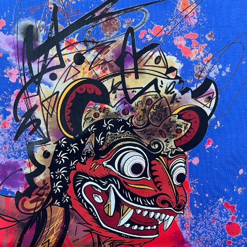 T-shirt SKKARABE.E bleu – Œuvre “DANCE"