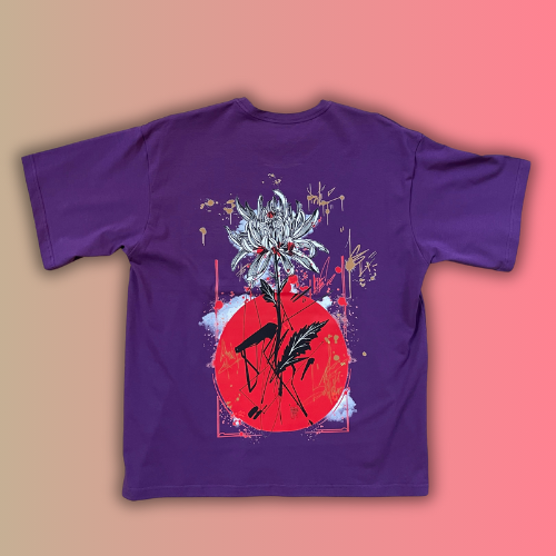 T-shirt SKKARABE.E Violet – Œuvre “IMMORTEL"