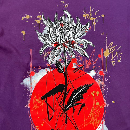 T-shirt SKKARABE.E Violet – Œuvre “IMMORTEL"