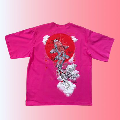 T-shirt SKKARABE.E Rose – Œuvre “KOÏ"