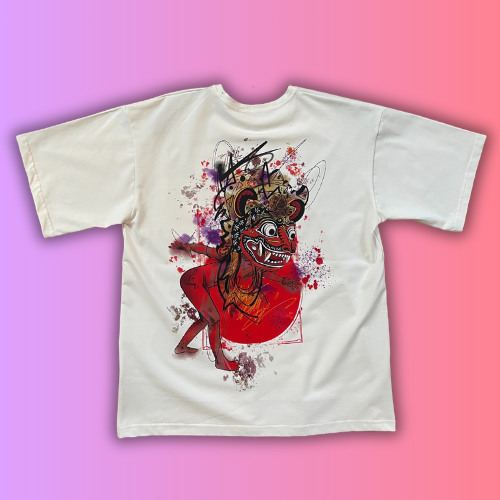 T-shirt SKKARABE.E Blanc – Œuvre “DANCE"