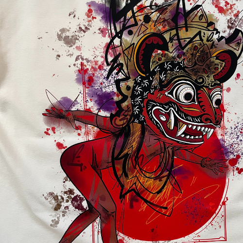 T-shirt SKKARABE.E Blanc – Œuvre “DANCE"