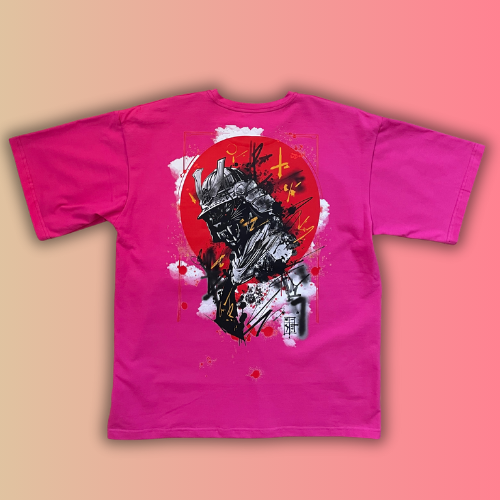T-shirt SKKARABE.E Rose – Œuvre “SAMOURAÏ"