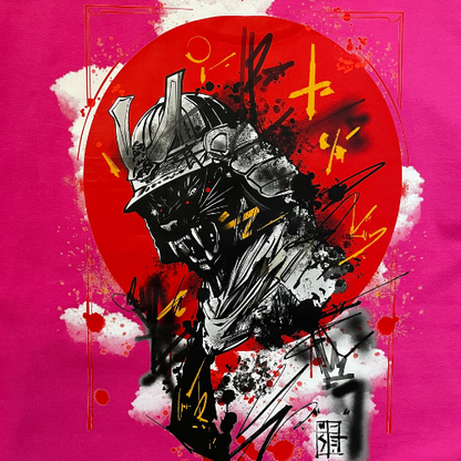 T-shirt SKKARABE.E Rose – Œuvre “SAMOURAÏ"