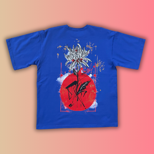 T-shirt SKKARABE.E Bleu – Œuvre “IMMORTEL"