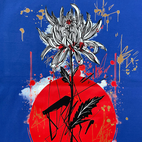 T-shirt SKKARABE.E Bleu – Œuvre “IMMORTEL"