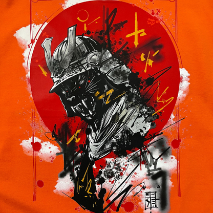 T-shirt SKKARABE.E Orange – Œuvre “SAMOURAÏ"