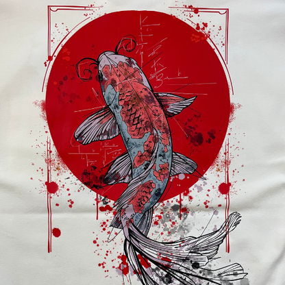 T-shirt SKKARABE.E Blanc – Œuvre “KOÏ"