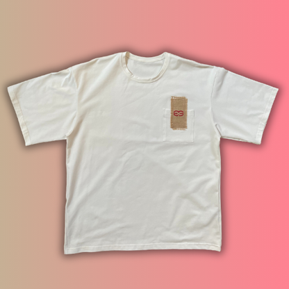 T-shirt SKKARABE.E blanc – Œuvre “SAMOURAÏ"