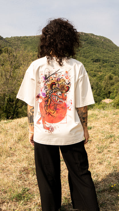 T-shirt SKKARABE.E Blanc – Œuvre “DANCE"