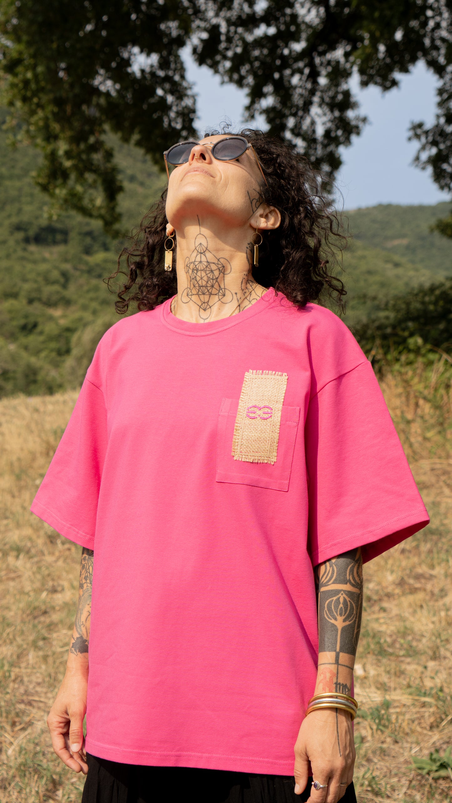 T-shirt SKKARABE.E Rose – Œuvre “SAMOURAÏ"