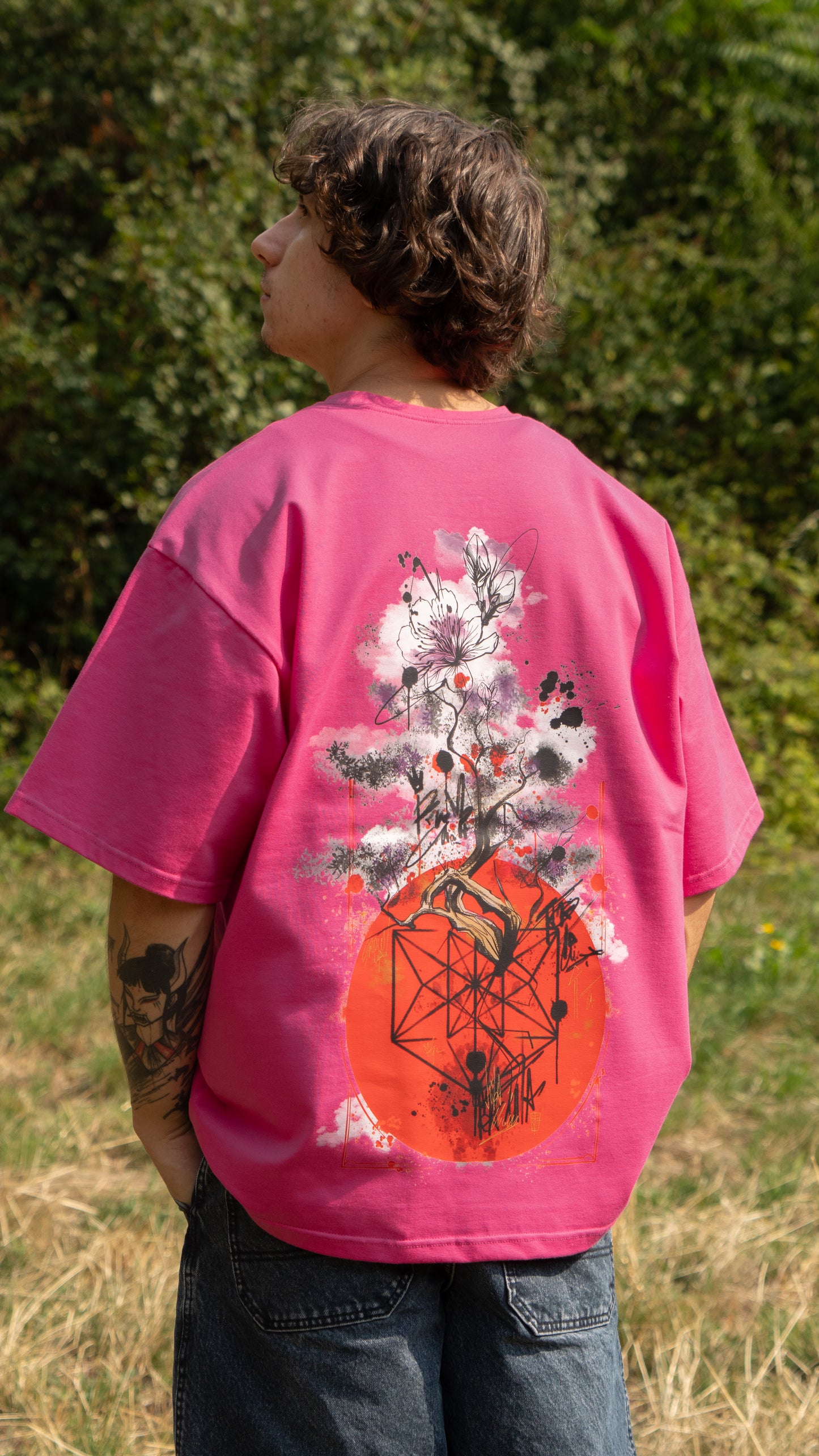T-shirt SKKARABE.E Rose – Œuvre “SAKURA"