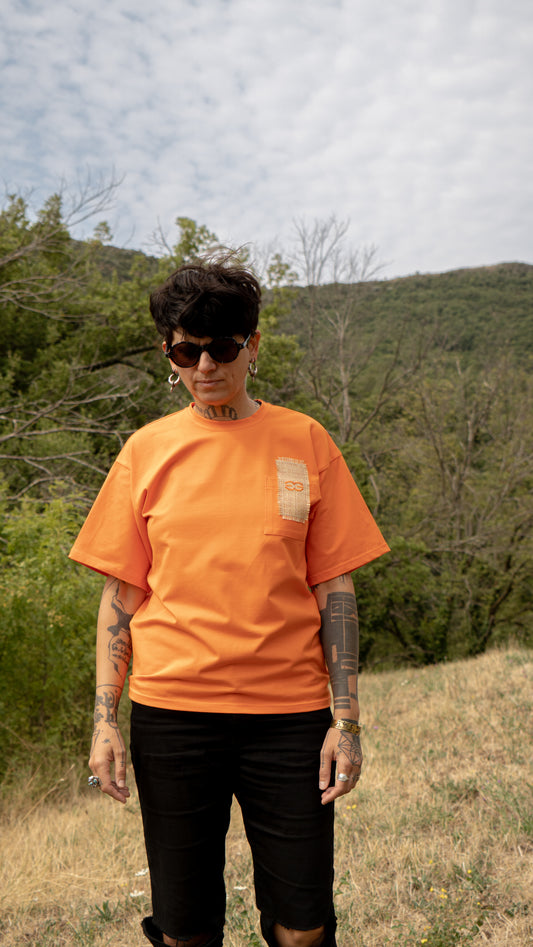 T-shirt SKKARABE.E Orange – Œuvre “IMMORTEL"