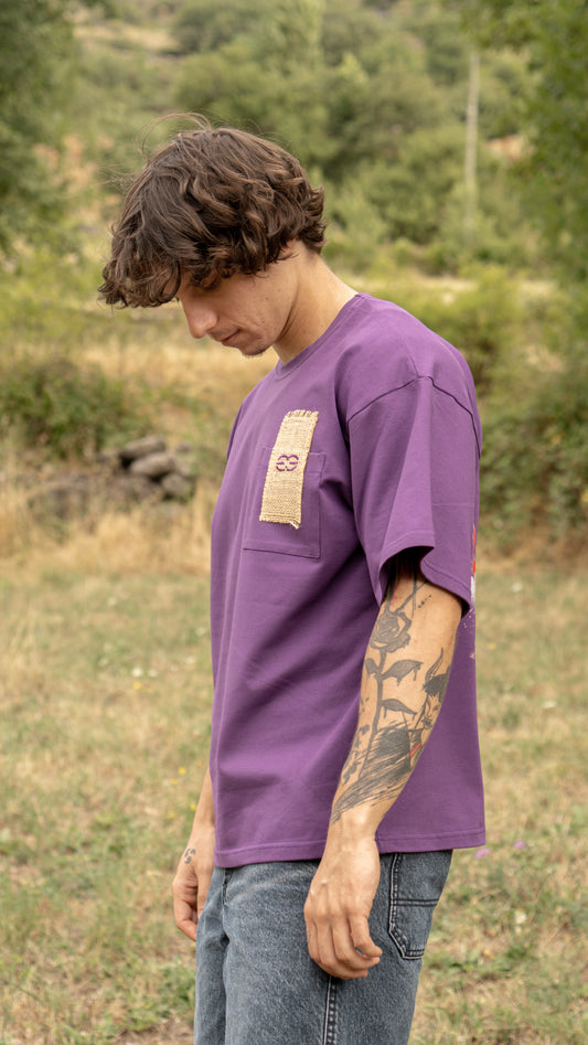 T-shirt SKKARABE.E Violet – Œuvre “KOÏ"