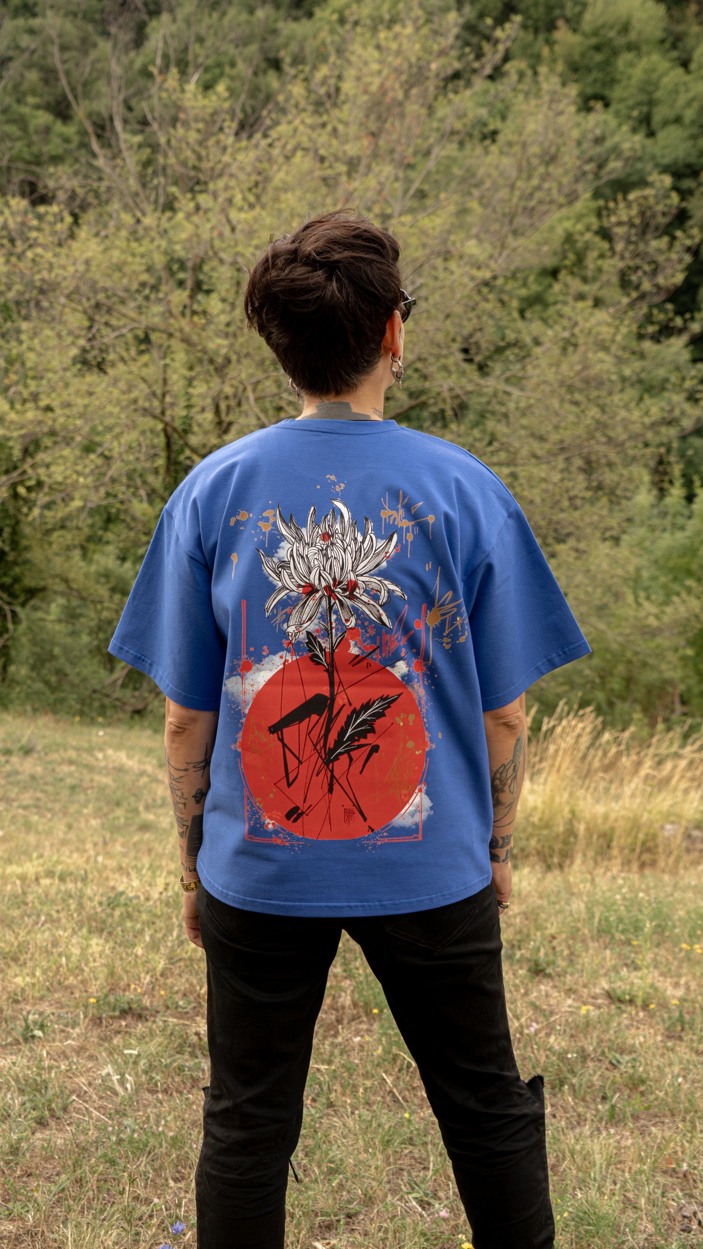 T-shirt SKKARABE.E Bleu – Œuvre “IMMORTEL"