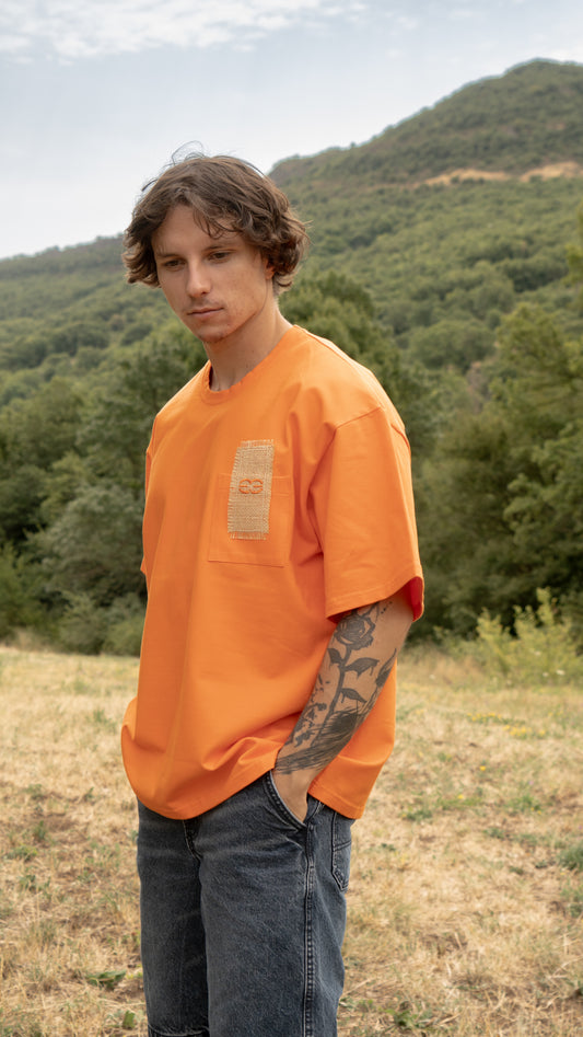 T-shirt SKKARABE.E Orange – Œuvre “SAKURA"